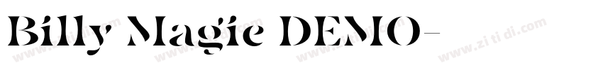 Billy Magie DEMO字体转换